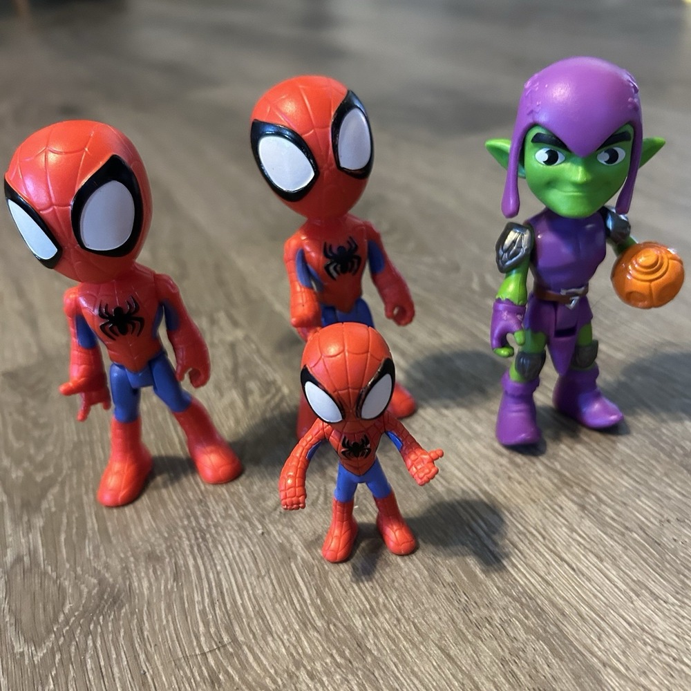Spidey and His Amazing Friends Marvel Green Goblin Figure Pumpkin Spidey Lot 4
